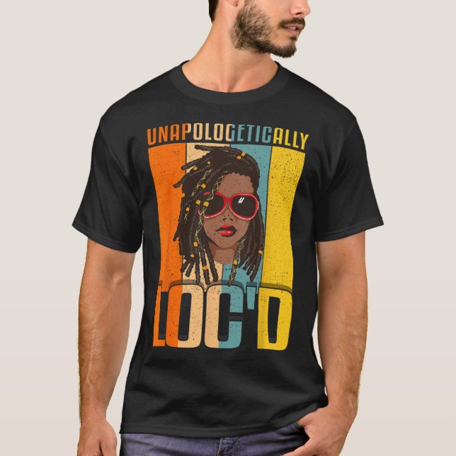 Camiseta Loc'd Black Queen Melanin Loc'd Hair (Frente)