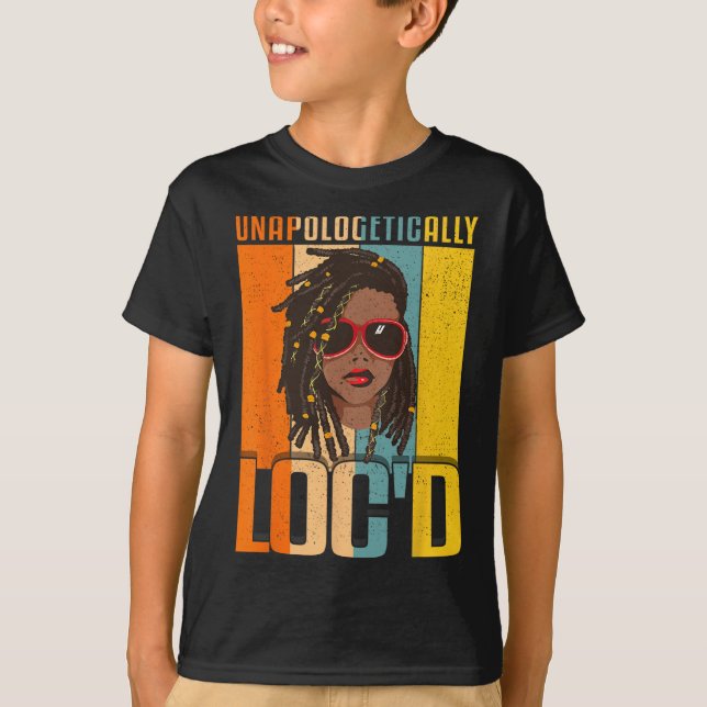 Camiseta Loc'd Black Queen Melanin Loc'd Hair (Frente)