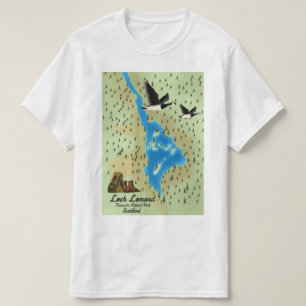 Camiseta Loch Lomond, Trossachs, mapa de Scotland