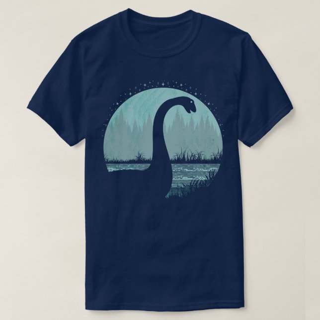 Camiseta Loch Ness Monster Nessie Cheio Moonlight (Frente do Design)