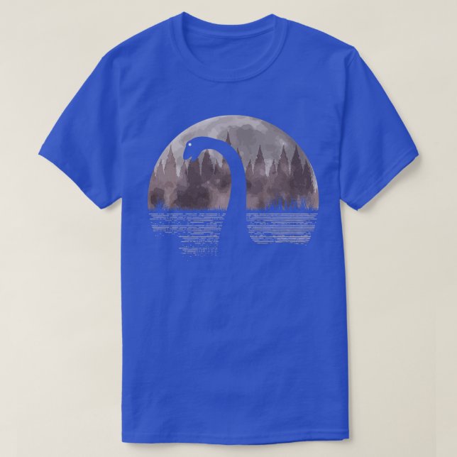 Camiseta Loch Ness Monster Nessie Full Moon (Frente do Design)