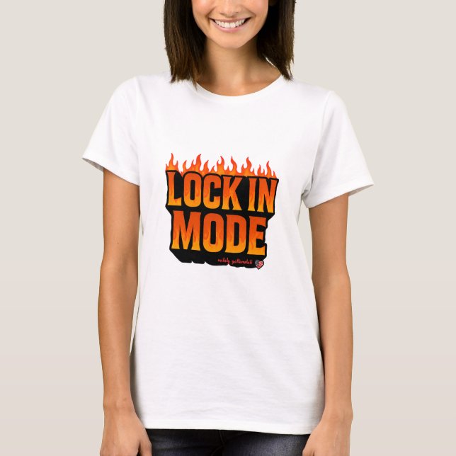 Camiseta Lock In Mode | Desenho Ousado e Motivacio (Frente)