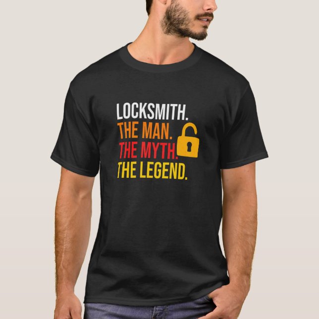 Camiseta Locksmith Man Myth Legend Locksmithin (Frente)