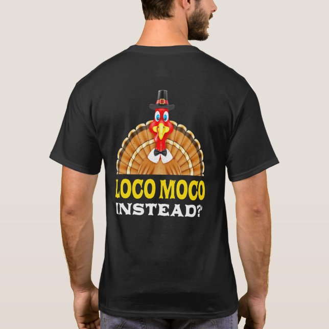 Camiseta Loco Moco Em Vez De Graças Comida Do Café Da Manhã (Verso)