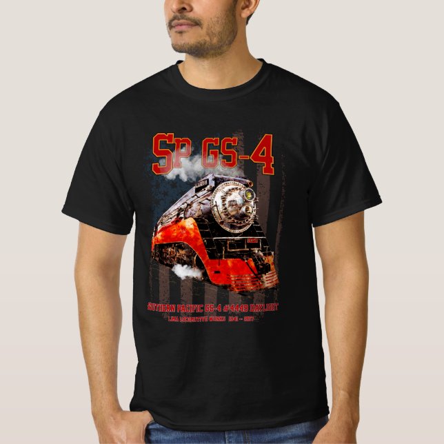 Camiseta Locomotiva a Vapor Clássica Southern Pacific GS-4 (Frente)