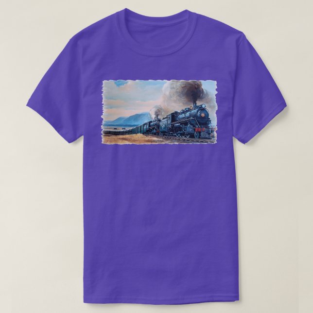 Camiseta Locomotiva a vapor de dupla direção (Frente do Design)
