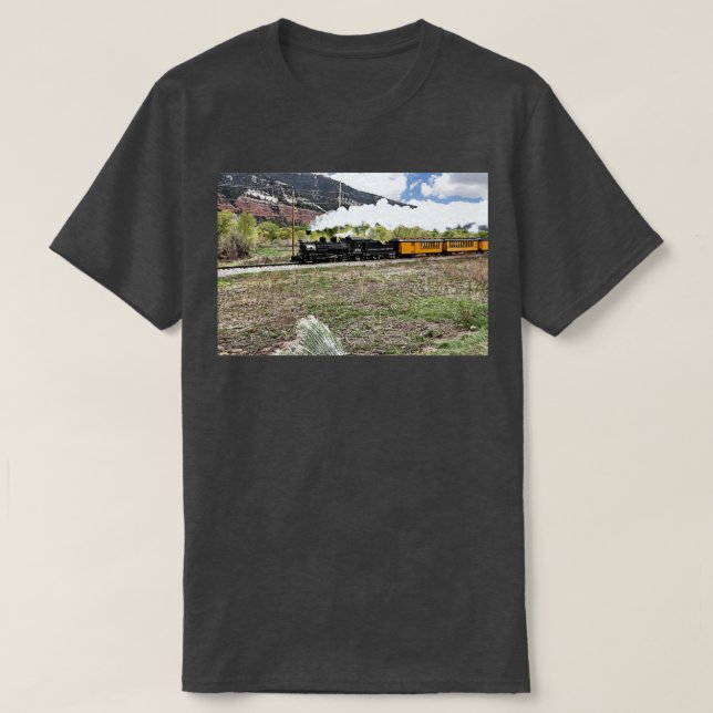 Camiseta Locomotiva A Vapor Durango E Silverton Railroad (Frente do Design)