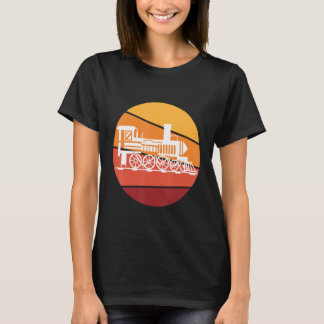 Camiseta Locomotiva a Vapor Eu Amo Trens Trem Ferrovia Cond