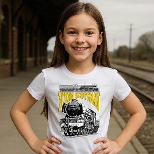 Camiseta Locomotiva a Vapor Flying Scotsman. Trem LNER 1923