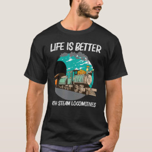 Camiseta Locomotiva A Vapor legal Para Mulheres Comboio De