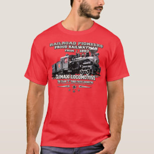 Camiseta Locomotiva a vapor, orientada para o Climax