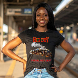 Camiseta Locomotiva Americana de Comboio de Vintage com Big