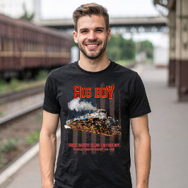 Camiseta Locomotiva Americana de Comboio de Vintage com Big