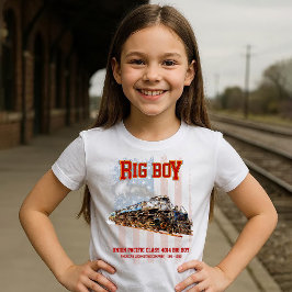 Camiseta Locomotiva Americana de Comboio de Vintage com Big