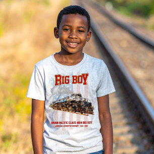 Camiseta Locomotiva Americana de Comboio de Vintage com Big