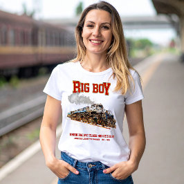 Camiseta Locomotiva Americana de Comboio de Vintage com Big