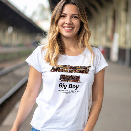Camiseta Locomotiva Americana de Comboio de Vintage com Big