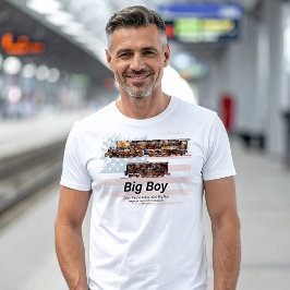Camiseta Locomotiva Americana de Comboio de Vintage com Big