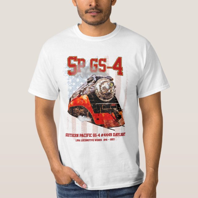 Camiseta Locomotiva Clássica do Pacífico Sul GS-4 (Frente)