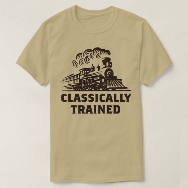 Camiseta Locomotiva clássica treinada (Frente do Design)