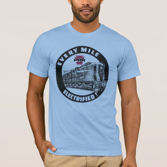Camiseta Locomotiva da ferrovia da Pensilvânia GG-1 #4800 T (Frente)