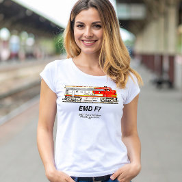 Camiseta Locomotiva diesel EMD F7 Santa Fe Warbonnet.