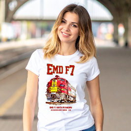 Camiseta Locomotiva diesel EMD F7 Santa Fe Warbonnet.