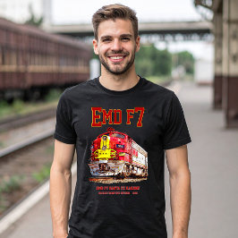 Camiseta Locomotiva diesel EMD F7 Santa Fe Warbonnet.