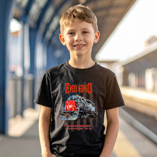 Camiseta Locomotiva diesel EMD GP60 e bandeira americana