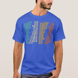Camiseta Locomotiva do Modelo de Via de Trem de Vintage