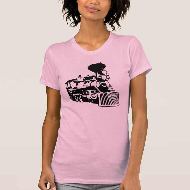 Camiseta locomotiva do trem do vapor (Frente)