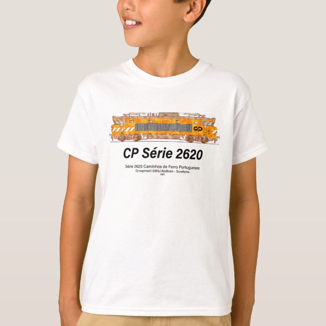 Camiseta Locomotiva elétrica CP Serie 2620. Loco Nez-Casse (Frente)