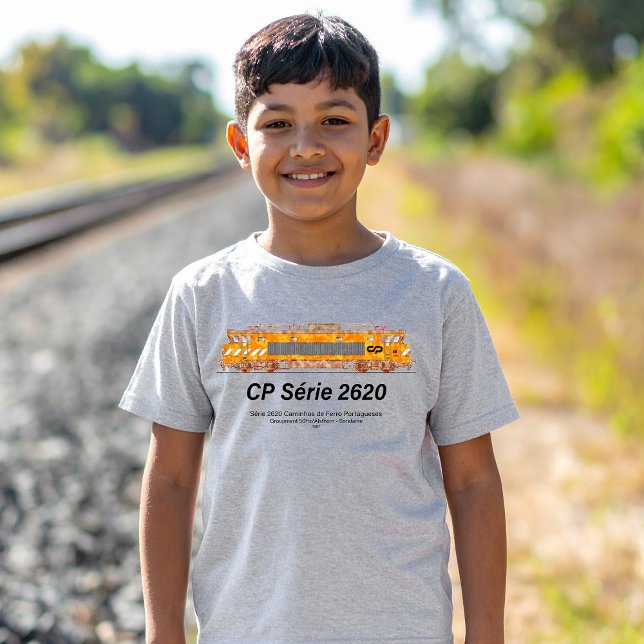 Camiseta Locomotiva elétrica CP Serie 2620. Loco Nez-Casse (CP Serie 2620 Electric Locomotive. Nez-Casse Locomotive. Boy Basic T-Shirt)