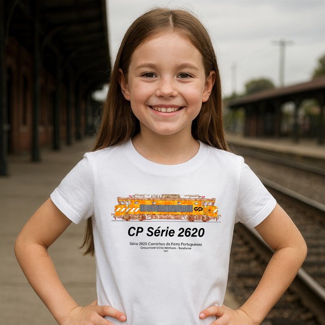 Camiseta Locomotiva elétrica CP Serie 2620. Loco Nez-Casse (CP Serie 2620 Electric Locomotive. Nez-Casse Locomotive. Girl Basic T-Shirt)