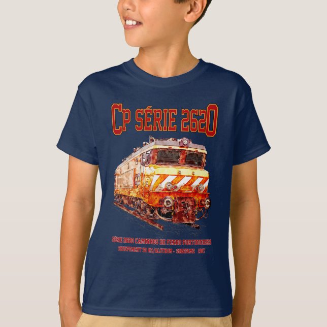 Camiseta Locomotiva elétrica CP Serie 2620. Loco Nez-Casse (Frente)