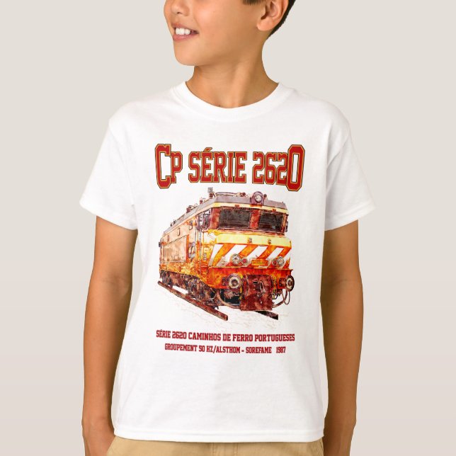 Camiseta Locomotiva elétrica CP Serie 2620. Loco Nez-Casse (Frente)
