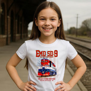 Camiseta Locomotiva EMD SD-9 Estande de Aniversário de 250