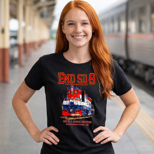 Camiseta Locomotiva EMD SD-9 USA Aniversário de 250 anos Pa