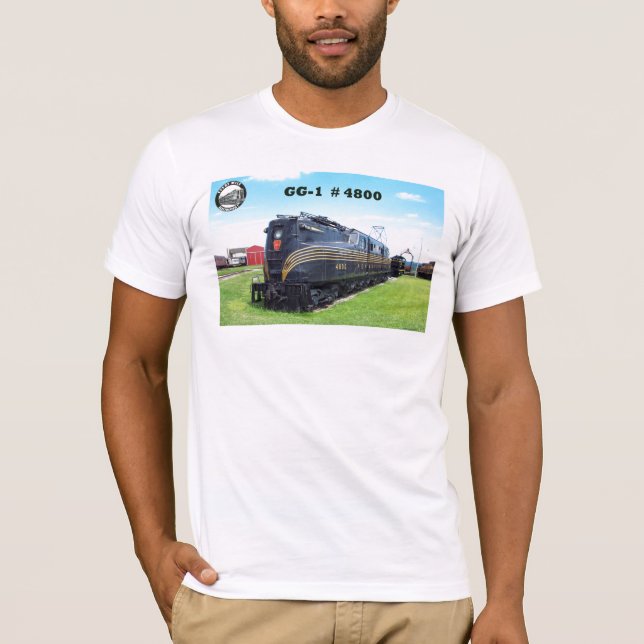 Camiseta Locomotiva GG-1 #4800 -2- da estrada de ferro de (Frente)