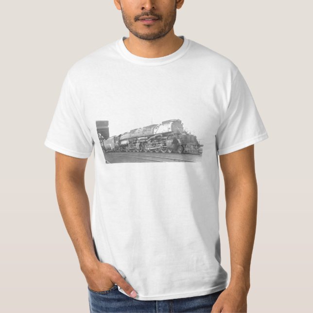 Camiseta Locomotiva grande pacífica do menino 4-8-8-4 da (Frente)