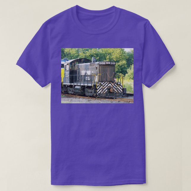 Camiseta Locomotiva Norfolk Southern Railroad SW1001 2105 (Frente do Design)