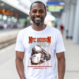 Camiseta Locomotiva NYC Dreyfuss Hudson. Bandeira americana