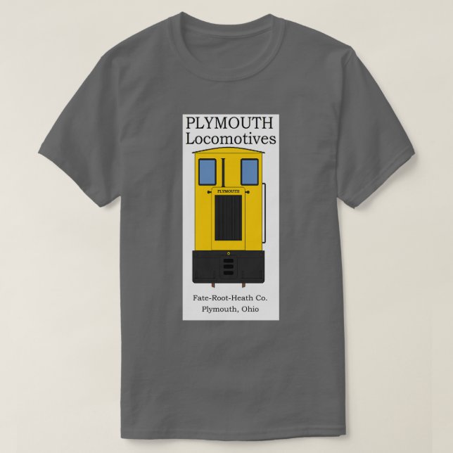 Camiseta Locomotiva Plymouth Narrow Gage (Frente do Design)