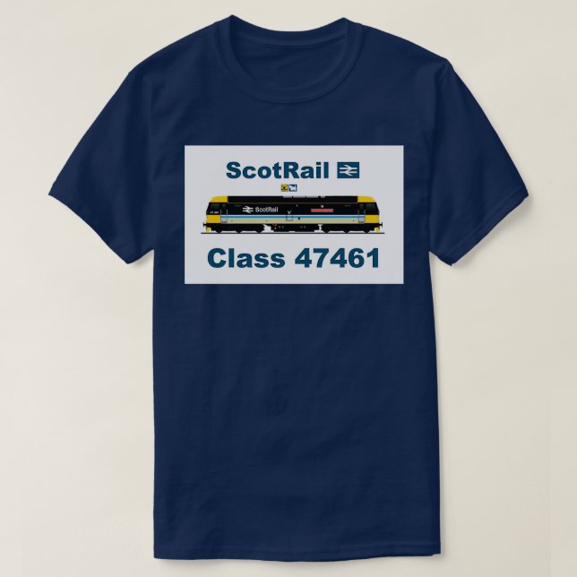 Camiseta Locomotiva ScotRail classe 47 (Frente do Design)