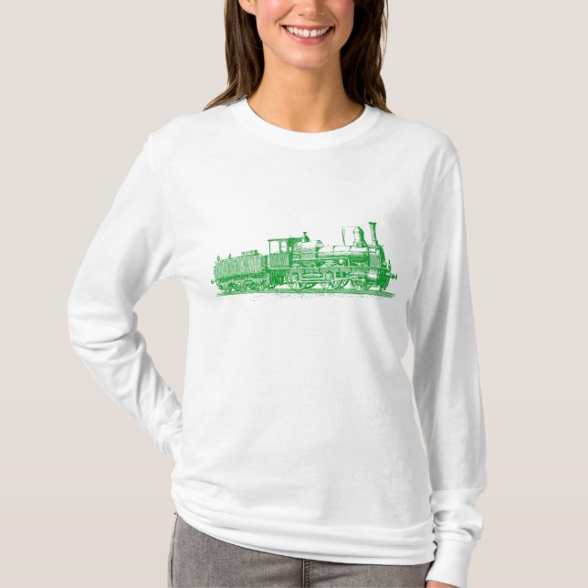 Camiseta Locomotiva - Verde-Grama (Frente)