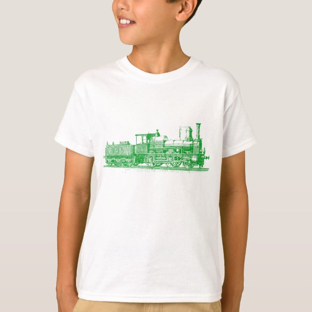 Camiseta Locomotiva - Verde-Grama (Frente)