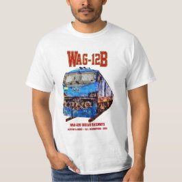 Camiseta Locomotiva WAG-12B. Caminho de ferro da Índia