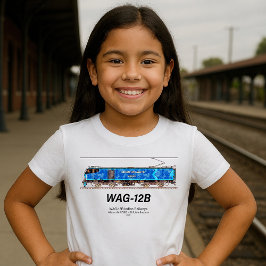 Camiseta Locomotiva WAG-12B. Caminho de ferro da Índia