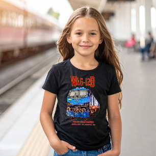 Camiseta Locomotiva WAG-12B. Caminho de ferro da Índia
