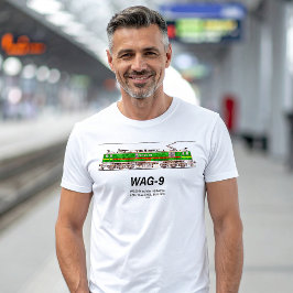 Camiseta Locomotiva WAG-9. Caminho de ferro da Índia